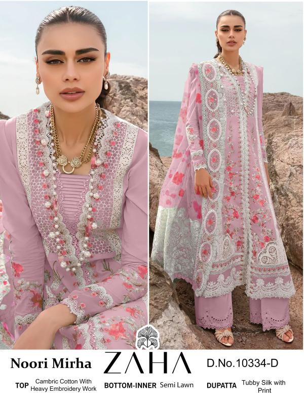 Zaha 10334 A To D Pakistani Salwar Kameez Collection